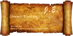 Jenei Etelka névjegykártya